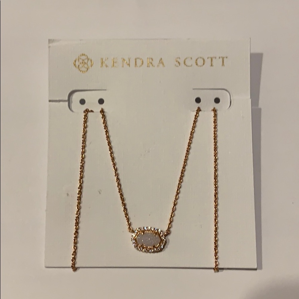 Kendra Scott Rose Gold Druzy necklace NEW w/ tags!